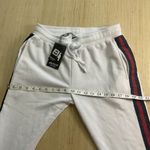 American Stitch White Women’s Jogger Red Blue Side Stripes Drawstring Small New Photo 3