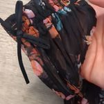 Torrid  Black Floral Mesh Drawstring Cap Sleeve Longline Bralette size 0 Photo 4