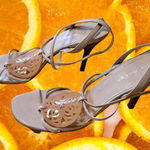 Calvin Klein ‎ Becky Tan Heeled Sandals with Straps Size 10 Photo 0