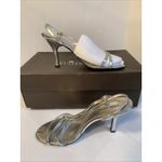 CLUB ZONE SZ 9M SILVER‎ BLING SLINGBACK WOMEN Gemstone Dress Pump Silver Photo 1