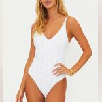 Beach Riot Reese One Piece White Magnolia Eyelet, Size Small, $168 Photo 0