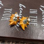 Vintage Holly Berry Earrings Screwback Retro Christmas Holiday Red Brown Photo 4