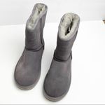 Koolaburra by Ugg Grey Sheepskin Suede Faux Fur Lined Lined Boots, Size 6 Photo 4