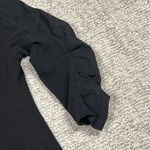 XCVI  Wearables Dress Womens XS Black Ruched Stretchy 3/4 Sleeve Photo 7