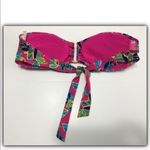 Aerie  tropical print adjustable padded strapless bikini bandeau top size medium Photo 1