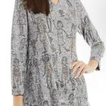 Ali Miles 1X Grey Pullover Top Girl Power Cat Dog Artsy Women Teacher Graphic Gray Photo 0