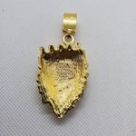 Gold Lion Wearing a Crown Pendant Gold Photo 4