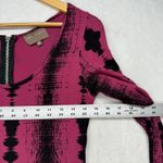 Bel Kazan Maxi Dress Long Sleeve Pink Black Print‎ Casual XS Photo 1