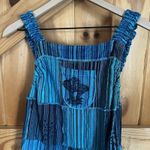 NWT Ananta Romper Woman's L/XL Patchwork Teal Blue Black Pockets Boho Hippie Size undefined Photo 1