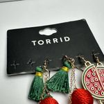 Torrid Multi Color Tassel Colorful Pierced Dangle Drop Earrings Lot Of 2 Photo 1