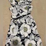 Floral Black and White Dress Size 10 Photo 0