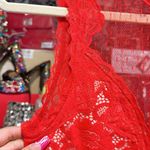 Bright red sexy mesh back with lace sleeveless dress Photo 4