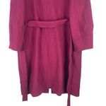 Ann Taylor Tie Waist Balloon Sleeve Wool Blend Coat Mulberry Size XXL Photo 11