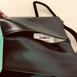 Tibi New  Green Teal Turquoise Black Bonded Vinyl Applique Dress Women's Size 2 Photo 6