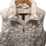 Lane Bryant Down Feather Puffer Vest White 22/24 Zip Pockets Quilted Warm Cozy Photo 2