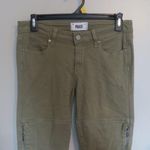 Paige ankle zip zipper cargo denim jeans in fatigue green olive green size 28. Photo 2