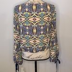 AQUA NWT Bloomingdale’s exclusive split tie sleeve top blouse S Photo 2