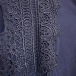 ROMANS WO SIZE 5X(38/40) NAVY TUNIC TOP WITH CROCHET ACCENT ON FRONT SOFT Blue Photo 5