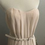 French Connection Shelby Summer Maxi Dress in Swansdown Light Pink Pleated NWT Photo 4