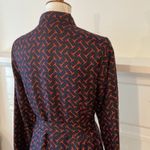 Elizabeth McKay Dress 6 Silk Small Long Sleeve Shirtdress Equestrian Preppy Blue Photo 6