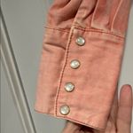Free People Charlie denim Pink Button-Up Shirt with Peter Pan Collar medium Photo 6