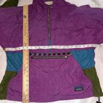 Vintage 90s LL Bean Anorak Aztec Pattern Pullover Parka Southwestern Women's Med Purple Photo 5