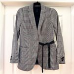 J.Crew  New Lady Glen Plaid Front Tie Blazer Jacket Gray Red Size 0 Photo 8