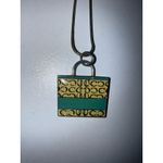 Coach VTG  Sterling Silver Snake Chain Shopping Bag Pendant Necklace 18" 925 Y2K Photo 2