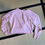 Twist crop top Cut & Paste flower sweatshirt XL Pink Photo 3