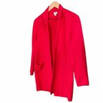 J.Crew  Sophie Open Front Sweater Knit Blazer Cardigan Cerise Red Size Small Photo 3