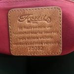 Fossil Multi Color Striped Shoulder Purse Baguette Bag Leather Accents and Key Photo 6