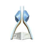 ALDO Sz 7 US Casablanca Jelly Blue Slip On Square Toe Clear Block Heel Sandals Photo 4