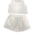 Sleeveless White Two Piece Set Top Shorts Classic Summer Outfit Casual Urban Sty Size undefined Photo 4