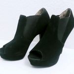 Bonnibel Suede Open Toe Stiletto Heel Booties in Black, Size 7.5 EXCELLENT! Photo 2