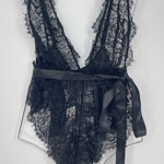 SheIn Lingerie Set Womens Plus 2XL Black Lace Satin Teddy Bag2 Photo 0