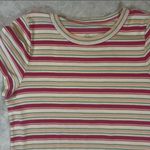 American Eagle Striped T-shirt Knee-Length Dress Photo 4
