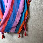 Palisades Beach Club Cover Up Women OS One Size Multicolor‎ Flowy Sheer Tassels Purple Photo 2