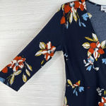 Leota Blue Santa Barbara Floral Perfect Wrap Dress NO BELT Size M Photo 3