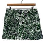 Lilly Pulitzer Jordanna Paisley Corduroy Mini Skirt Womens 4 Green Preppy Photo 2