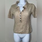 7115 by szeki molly collared short sleeve top Merino Wool Blend EUC Size M Size M Photo 4
