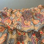 Strapless women’s pants jumper /one piece groovy pattern retro vibes Tan Size L Photo 1