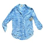 Anthropologie NEW Cloth and Stone Clouds Tie Dye Button Down Blouse Size XS Boho Photo 1