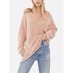 Free People Free‎ People Lennox Tunic Sweater Small Orange Slouchy Chenille Knit Cozy Comfy Photo 4