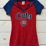 Chicago Cubs MLB V Neck Baseball Tee General Merchandise Small Red Photo 1