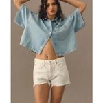 AGOLDE  Shorts Womens Size 25 Parker White Denim Cutoff Frayed Hem Distressed Photo 3