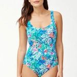 Tommy Bahama  Womens Size 4 Palm Party Swimsuit Reversible One Piece Tropical Photo 0