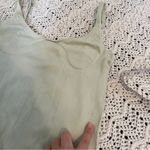 Anthropologie  Balconette Ribbed Pull On One Piece Bodysuit Light Green (S/M) Photo 5