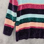 Westbound Electric Cozy Whimsy  Multi Color Block Stripe Pullover Sweater Medium Photo 7