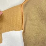 3.1 Phillip Lim  Gold Full Zip Crop Jacket with Wool Blend Sweater Sleeves-Small Photo 5