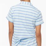 J.Crew NWOT Women’s 100% Cotton Striped Pajama Top blue purple Sz XS Photo 2